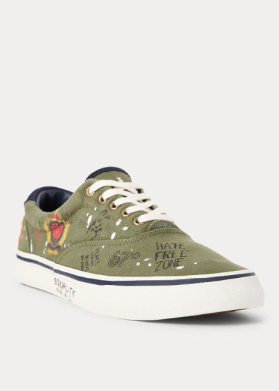 Zapatillas Polo Ralph Lauren Hombre Verdes Multicolor - Graffiti Thorton - VBYJN6871